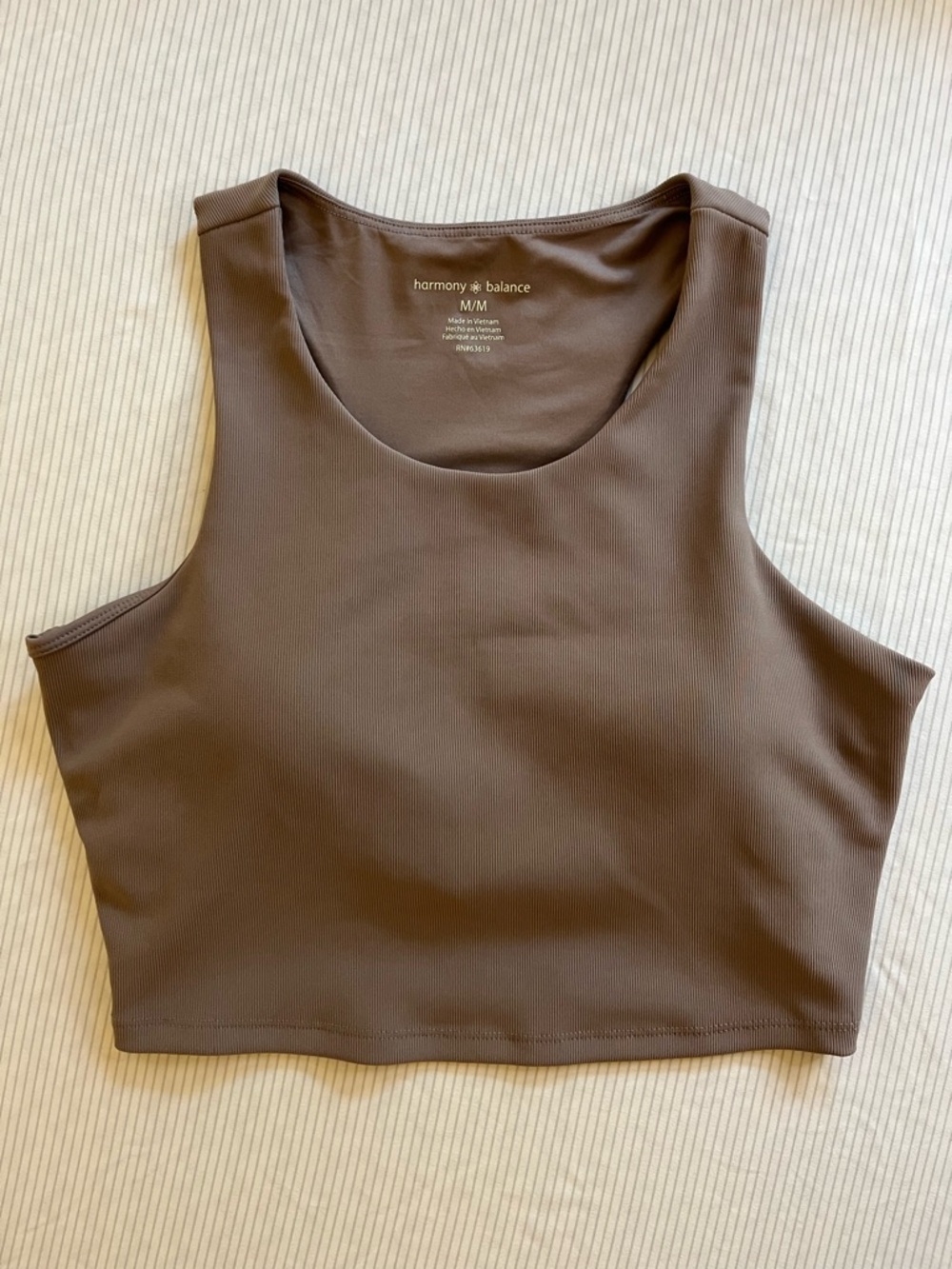 Harmony Balance Brown Yoga Cropped Tank Top